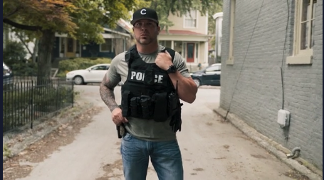 Screenshot of the Chad Webb “Behind the Badge” video.